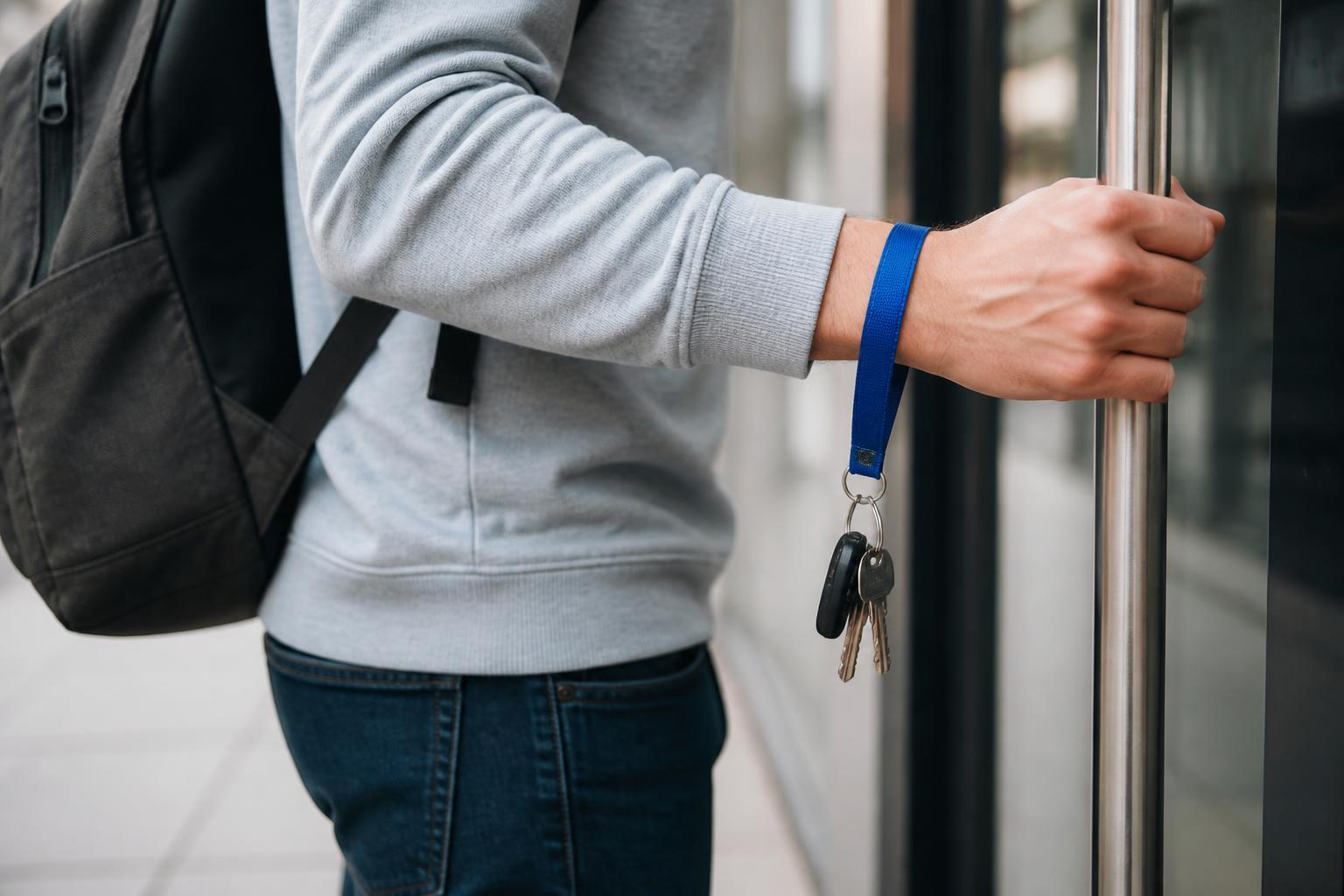 Handgelenk-Schlüsselband als wiederverwendbares Werbeaccessoire für den Alltag